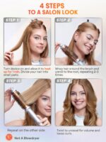 برس پیچ حرارتی شیگلم مدل  Sheglam It-Curl - 38mm حالت‌دهی سریع و حرفه‌ای بدون نیاز به سشوار - Image 3