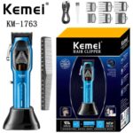 ماشین اصلاح مو سر و صورت کیمی مدل Kemei KM-1763 با باتری لیتیومی با شارژدهی بالا - Image 3