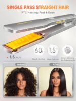 اتو مو شانه دار شیگلم مدل SHEGLAM Glide Straightener با شانه سرامیکی برای صاف کردن سریع و طبیعی - Image 2