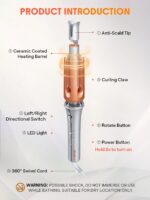 فر کننده مو شیگلم مدل SHEGLAM Hair Curler با پوشش سرامیکی و تنظیم دمای حرفه‌ای - Image 2